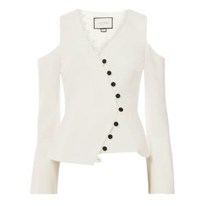 ALEXIS White Noere Cold Shoulder Top